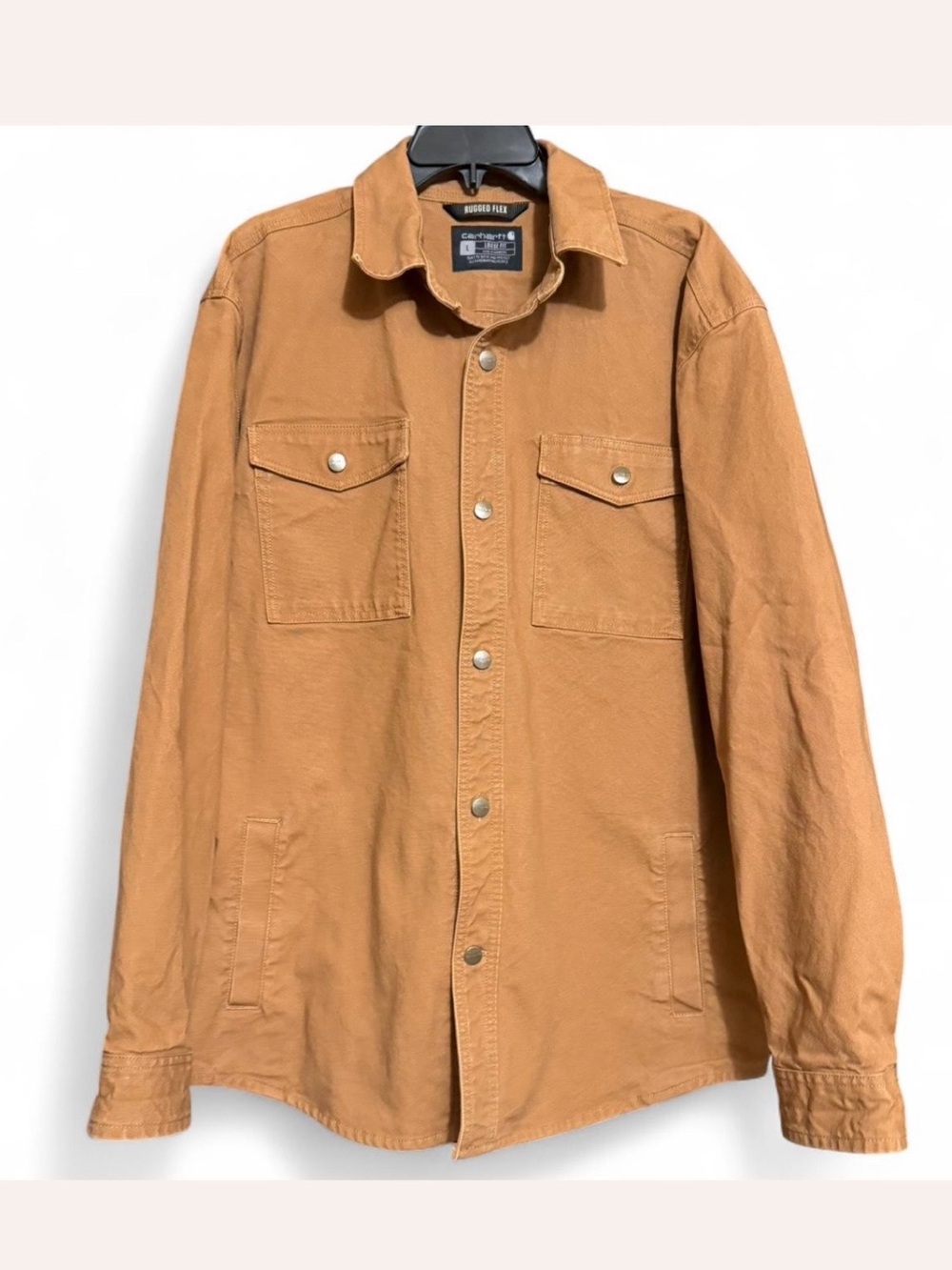 Carhartt Tan Canvas Work Shirt Jacket